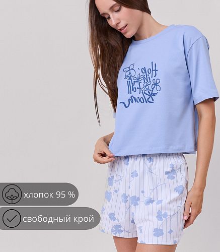 Пижама женская (фуфайка, шорты) 5003/14