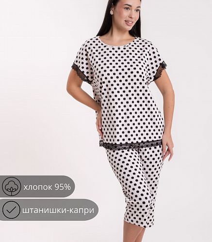 Пижама женская (фуфайка, капри) 5117/15