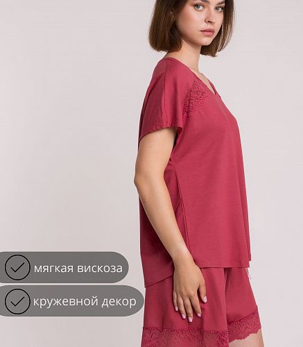 Пижама женская (фуфайка, шорты) 5639/34