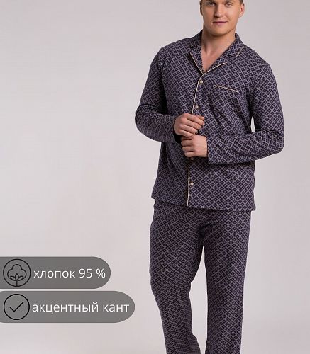 Пижама мужская (куртка, брюки) 7803/6