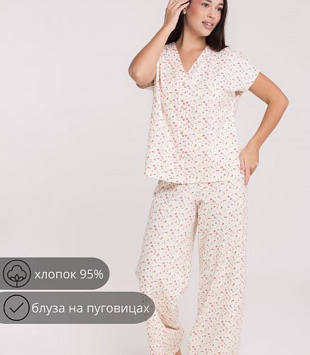 Пижама женская (блуза, брюки) 5404/38