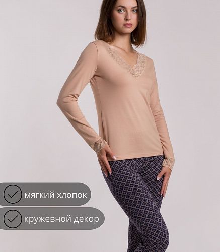 Пижама женская (фуфайка, брюки) 5477