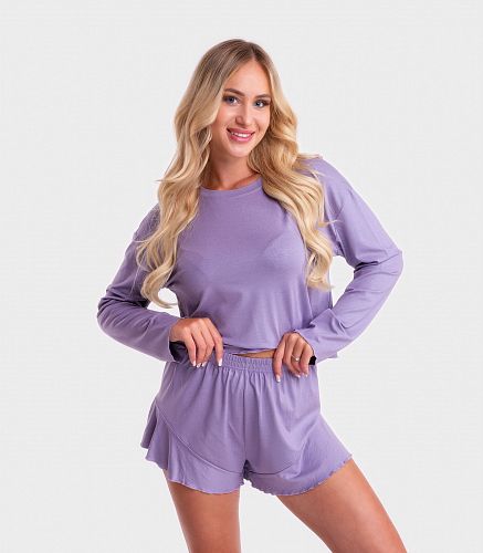 Пижама женская (фуфайка, шорты) 5096/37