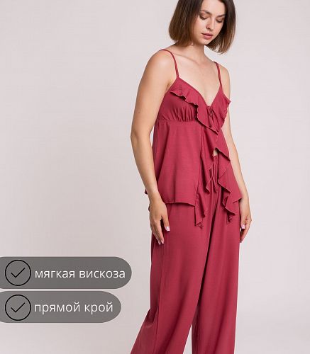Комплект женский (топ, брюки) 6714/15