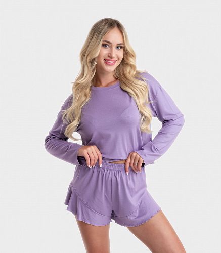 Пижама женская (фуфайка, шорты) 5096/37